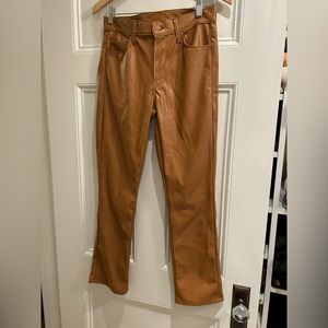 Mother vegan leather pants size 28, new without tags. mid rise dazzler ankle.
